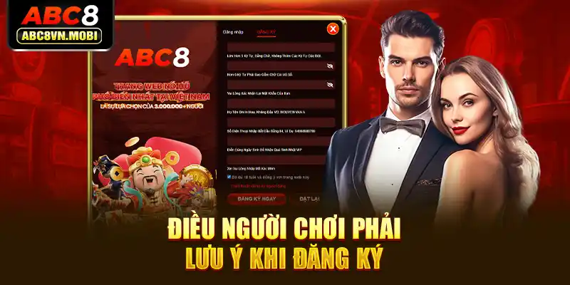 Điều người chơi phải lưu ý khi đăng ký